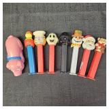 (8) Vintage Pez Candy Dispensers: Pig, Chick,