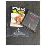Bowling Atari video game cartridge & instructions
