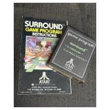 Surround Atari video game cartridge & instructions