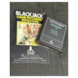 Blackjack Atari video game cartridge &