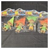 (4) Vintage Troll Babies Green & Orange
