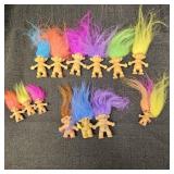 (13) Vintage Minature Troll Figures