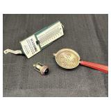 Metal AT&T thermometer, hand strainer, & tube