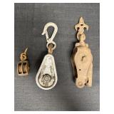 (3) Metal Pulley Blocks