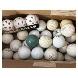 Variety of used golf balls, approx 30