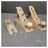 (2) Vintage Bench Planes & Base
