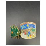 Christmas Pins - Silent Night & Christmas Tree