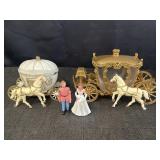 Toy carriages w/ Prince, Princess, and horses