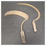(2) Vintage Hand Sickles