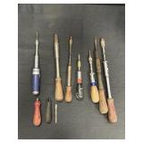 Variety of  spiral ratchet screwdrivers