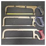 (3) Vintage Adjustable Hacksaws: Craftsman, G