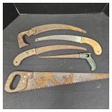 (5) Vintage Hand-Operated Saws