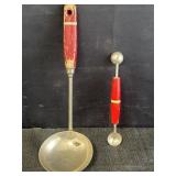Wooden & metal Kitchen Ladle & melon baller