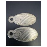 (2) K. Of C. Identification Tags