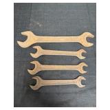 (4) WGB German Double Ended Open End Wrench