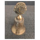 Lions Club Brass Bell 3.25in tall