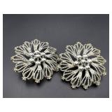 Emmons Silver Tone Clip On Earrings