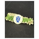 Old Style beer promotional garter w/green &
