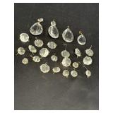 Vtg chandelier clear glass prisms