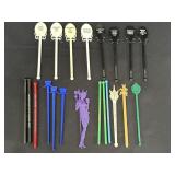Variety of novelty swizzle sticks (21)