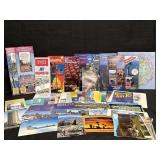 Variety of Vintage Travel Brochures