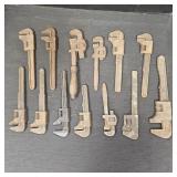 (13) Vintage Adjustable Wrenches