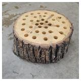 Round Natural Log with Holes