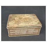 Vtg Indian snuff tobacco tin box by Khetu Ram