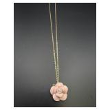 1928 Porcelain Rose Necklace