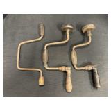 2 Vtg ratcheting bit brace hand drill & speed