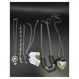 Silver tone Necklaces & Bracelets, Snowflake Pins