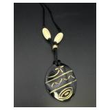 Resin Carved Necklace