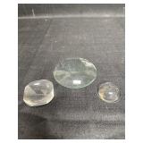 (3) Glass Magnifying Domes