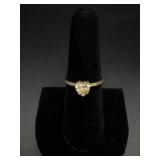S 14K S Dainty Heart Ring