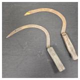 (2) Vintage Hand Sickles