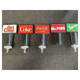 Coke, Mr. Pibb, & Sprite soda fountain tap handles