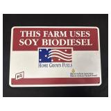 Soy based biodiesel Illinois metal sign