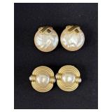 Givenchy & Les Bernard clip-on earrings,