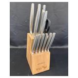 Prime Chef Stainless Steel 14pc Knife Block Set,