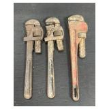 3- 14" Adjustable Pipe Wrenches
