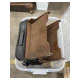 Computer bag, picture frames, & desk organizer