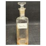 Vintage Vanilla Extract Glass Bottle w/ Stopper