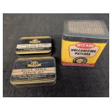 (3) Tire & Tub Patch kits, metal & cardboard cans