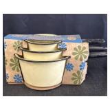 Columbian Steel, Enamel Sauce Pan Set
