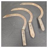 (3) Vintage Hand Sickles