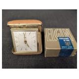Elgin Travel Alam Clock w/ box.  Works