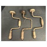 3 Vtg bit brace hand drill
