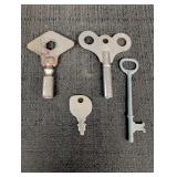 Vtg Clock Key, Chicago Roller Skate Key Skeleton