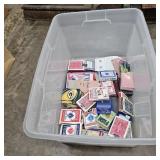 Assortment of Card Decks in Clear Tote