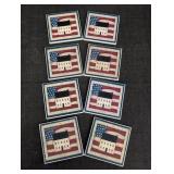 (8) Patriotic Stoneware Coasters